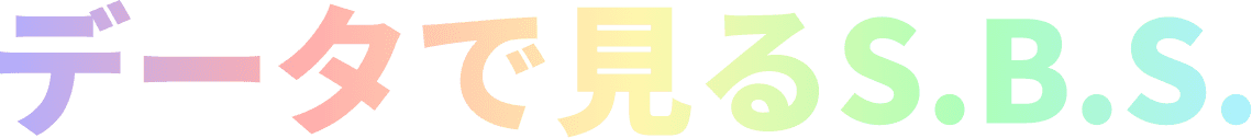 データで見るS.B.S.